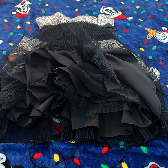 NWT Betsey Johnson Formal Dress Size 6 Black Tan Sequin Nylon Prom Homecoming - Picture 2 of 9